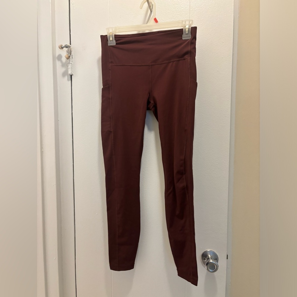 Athleta maroon ultimate stash leggings
